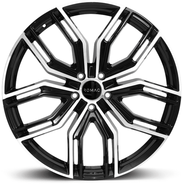 ROMAC CATALINA 22x9.5 ET40 5x120 BLACK/POLISH (Load 1000kg) RMCAT L2514BMF