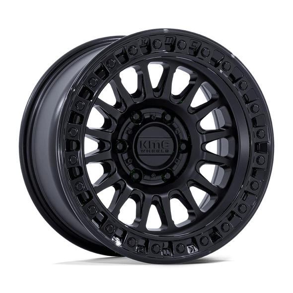 KMC KM552 IMS 20x9 ET0 8x180 124.20mm MATTE BLACK W/ GLOSS BLACK LIP (Load Rated 1678kg)