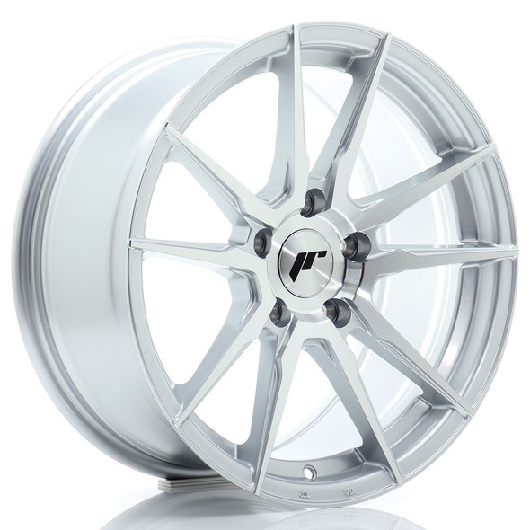 JR Wheels JR21 17x8 ET35 5x112 66.6mm Silver Machined Face