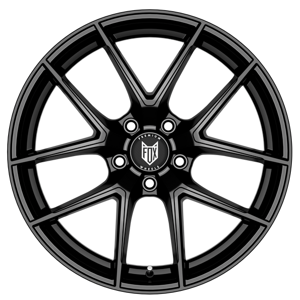 FOX FX5 17x8 ET40 5x100 GLOSS BLACK (Load 615kg) FX5I7494B