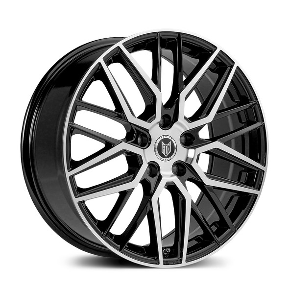 FOX BMAS1 17x7 ET40 5x112 BLACK POLISH (Load 700kg) FXBMAS1G7490BP
