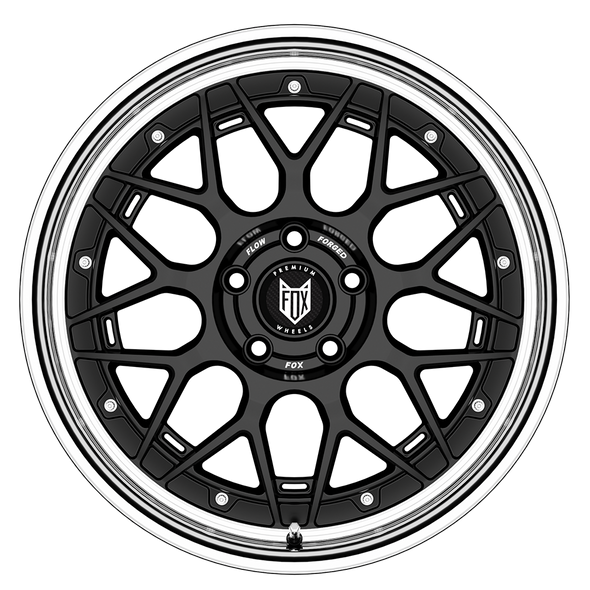 FOX HIRO 18x8 ET38 5x100 GLOSS BLACK POLISH LIP (Load 715kg) FXHROI8394BPL