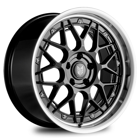 FOX HIRO 19x8 ET40 5x114.3 GLOSS BLACK POLISH LIP (Load 762kg) FXHROI9446BPL