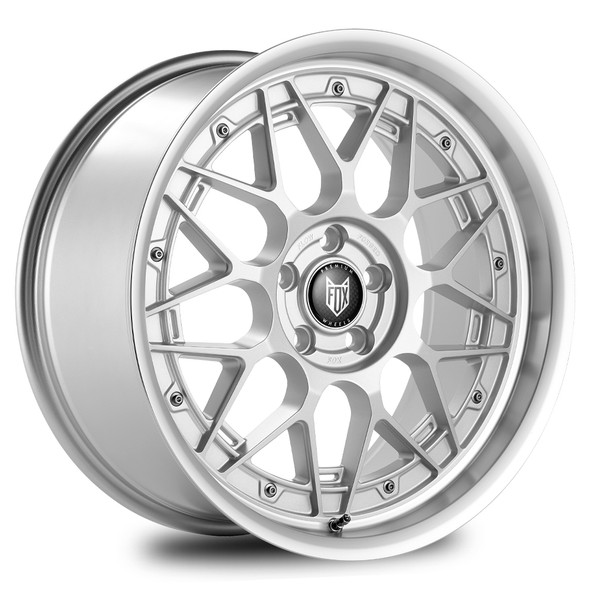 FOX HIRO 18x8.5 ET40 5x114.3 SATIN SILVER POLISHED LIP (Load 715kg) FXHROJ8446SPL