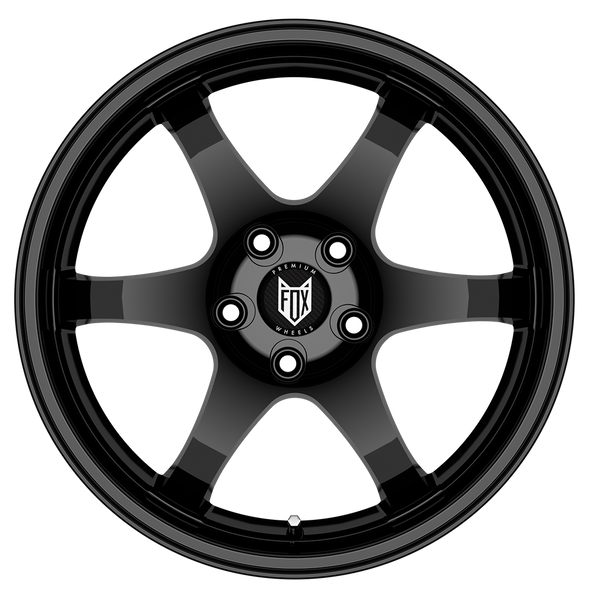 FOX PF5 18x8 ET42 5x108 GLOSS BLACK (Load 735kg) FXPF5I8477B