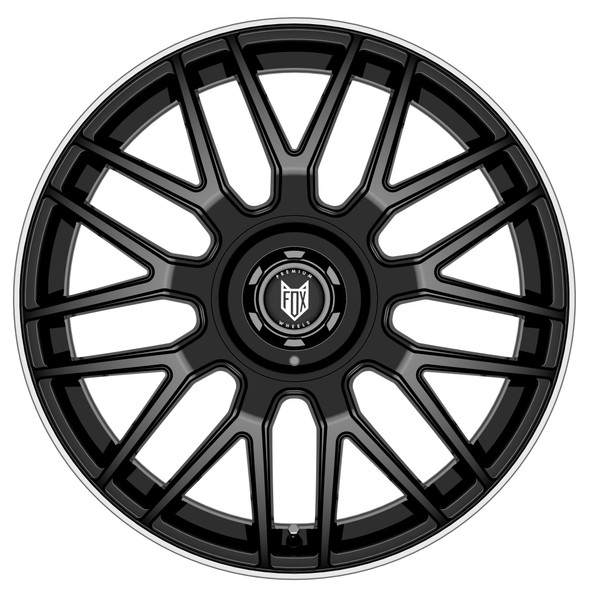 FOX VR3 17x7.5 ET45 4x100;Wheel PCD=4x108 BLACK POLISH LIP (Load 690kg) FXVR3H74757BP
