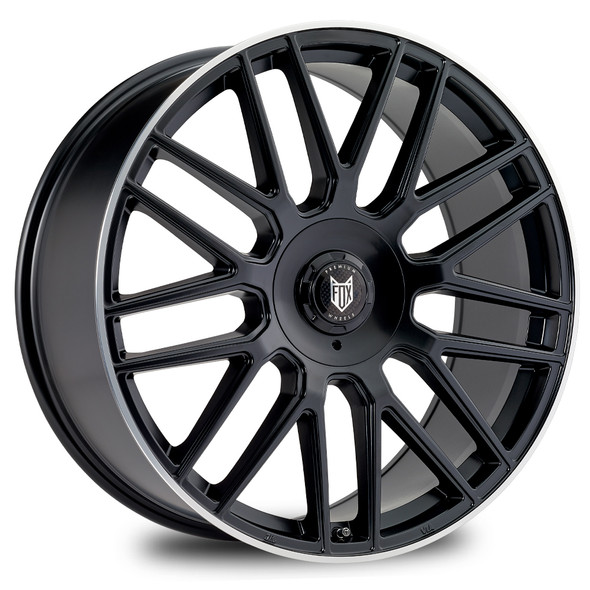FOX VR3 19x8 ET42 5X112 SATIN BLACK POL LIP (Load 690kg) FXVR3I9490SBL