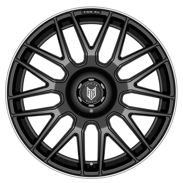FOX VR3 XL 21x9 ET45 5x108;Wheel PCD=5x120 SATIN BLACK POLISH LIP (Load 1050kg) FXVR3XLK147714SBL