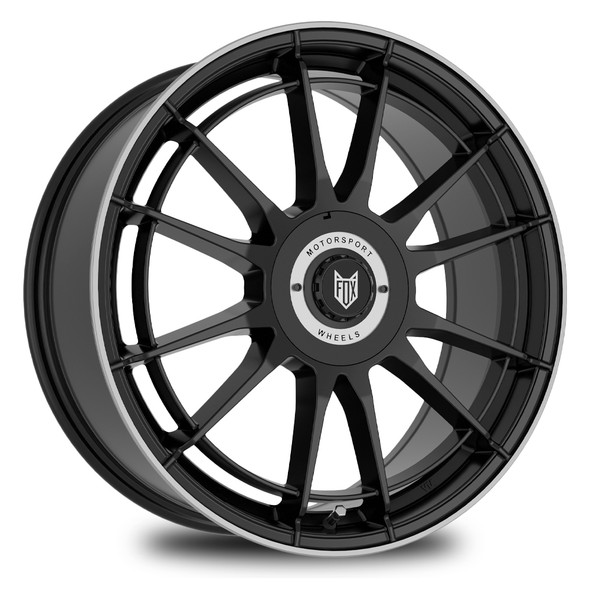 FOX VR4 16x6.5 ET38 4x100;Wheel PCD=4x108 SATIN BLACK POLISH LIP (Load 690kg) FXVR4F637570SBL