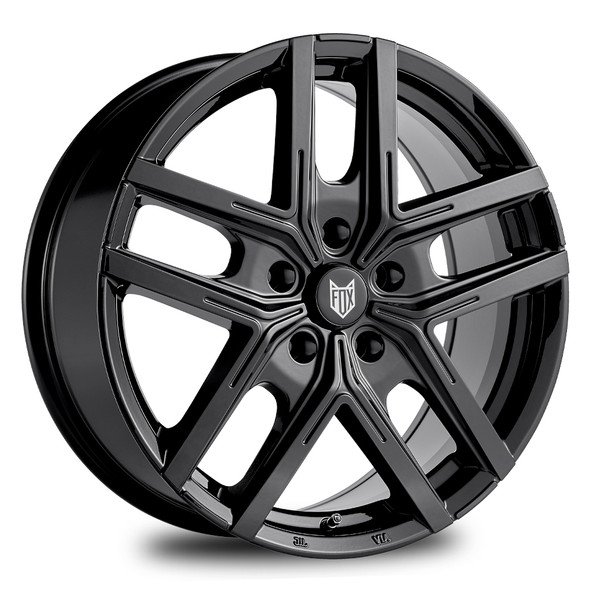 FOX WX5 16x6.5 ET50 5x118 GLOSS BLACK (Load 1250kg) FXWX5F6578B