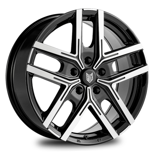 FOX WX5 18x7.5 ET42 5x108 BLACK POLISH (Load 1050kg) FXWX5H8477BP
