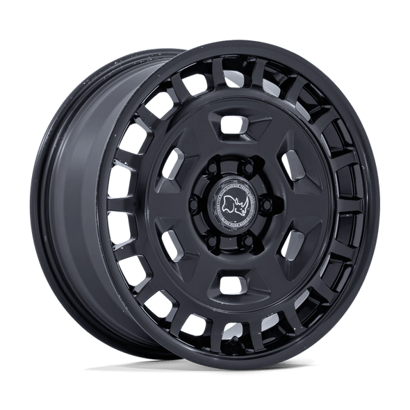 Black Rhino BR405 ROVER 17x8 ET32 6x130 84.10mm MATTE BLACK W/ GLOSS BLACK LIP (Load Rated 1905kg)