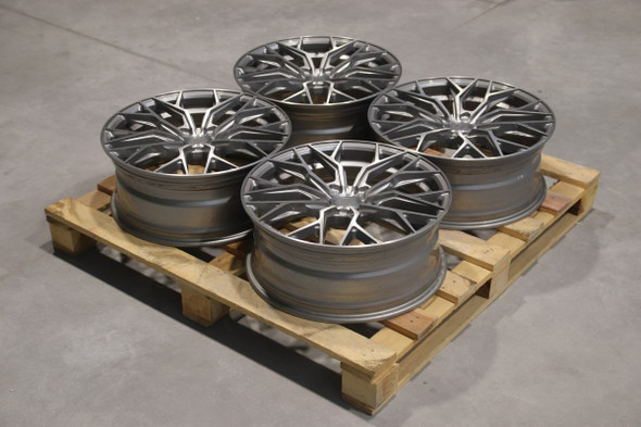 Set of CVR1 20x8 ET40 5x112 72.6mm Brushed Titanium