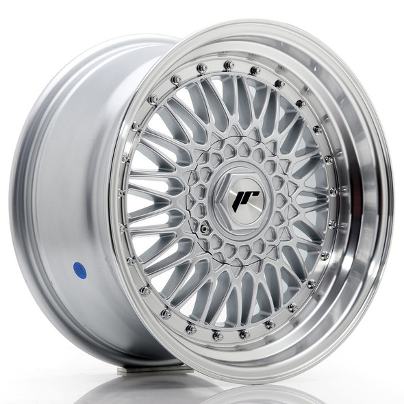 JR Wheels JR9 17x8.5 ET20 4x100/108 Silver w/ Machined Lip+Silver Rivets