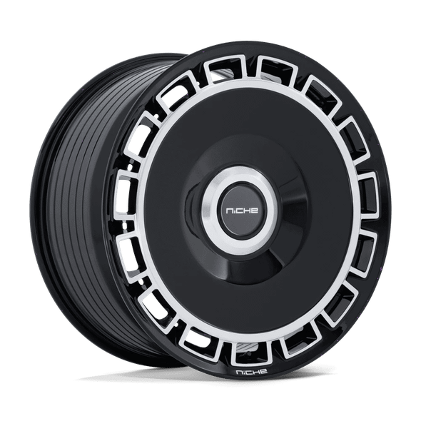 Niche NC287 VENICE 20x10.5 ET40 5x112/114.3 72.56mm GLOSS BLACK W/ MACHINED FACE (Load Rated 862kg)