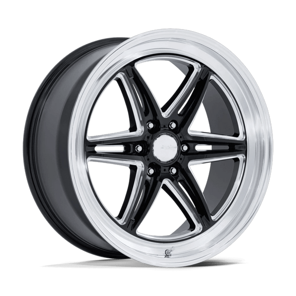 American Racing AR953 GROOVE 6 DRAG 20x9.5 ET25 6x135 87.10mm GLOSS BLACK MILLED W/ DIAMOND CUT LIP (Load Rated 1134kg)