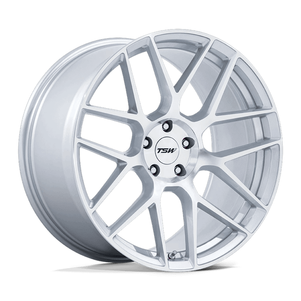 TSW TW002 LASARTHE 22x9 ET27 5x120 74.10mm GLOSS SILVER MACHINED (Load Rated 898kg)