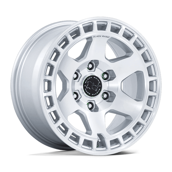 Black Rhino BR022 BAHARI 17x9 ET40 6x139.7 106.10mm GLOSS SILVER W/ MACHINED FACE (Load Rated 1678kg)