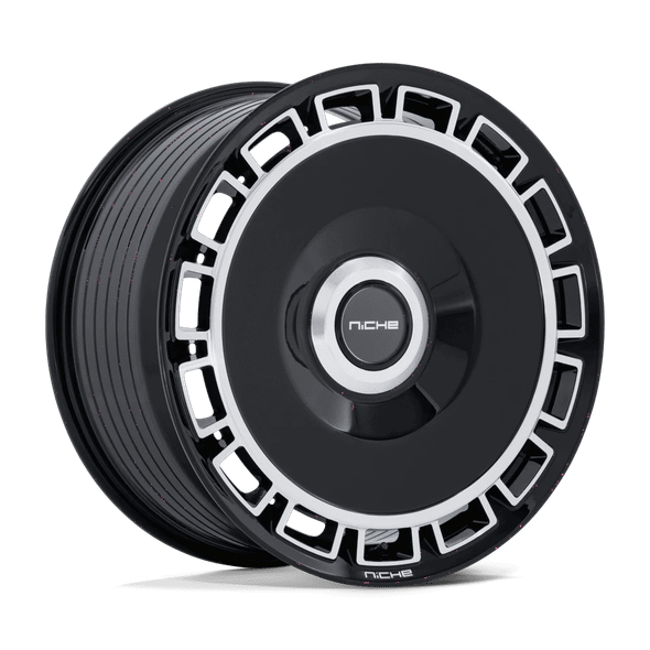Niche NC287 VENICE 22x10 ET30 6x135/139.7 100.30mm GLOSS BLACK W/ MACHINED FACE (Load Rated 1134kg)