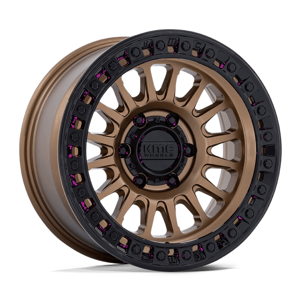 KMC KM552 IMS 18x9 ET0 8x165.1 125.10mm MATTE BRONZE W/ GLOSS BLACK LIP (Load Rated 1678kg)