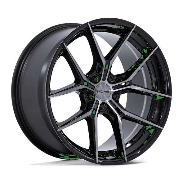 Niche NC279 PRODIGY 5 18x8.5 ET42 5x112 66.56mm GLOSS BLACK DARK TINTED CLEAR (Load Rated 624kg)