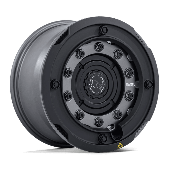 Black Rhino BR027 ARX 17x8.5 ET0 CUSTOM 78.10mm GUN BLACK W/ MATTE BLACK RING (Load Rated 1678kg)