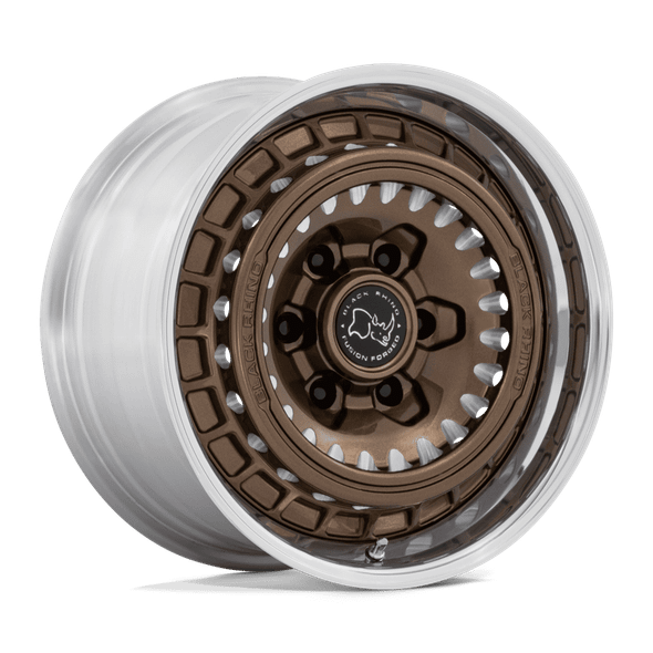 Black Rhino BR601 BASTION 17x8.5 ET0 6x139.7 106.10mm GLOSS BRONZE MILLED W/ POLISHED LIP (Load Rated 1678kg)