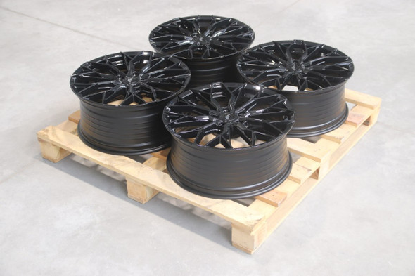 Set of JR49 20x8.5 ET45 + 20x9 ET45 5x108 72.6mm Gloss Black