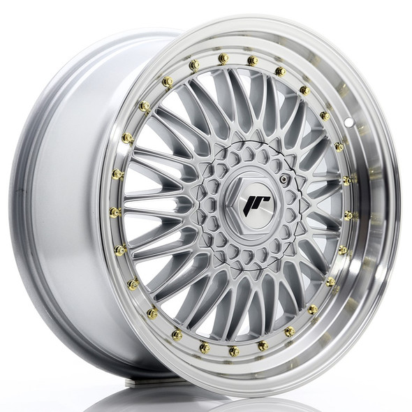 JR Wheels JR9 18x8 ET35 5x112 74.1mm Silver w/ Machined Lip