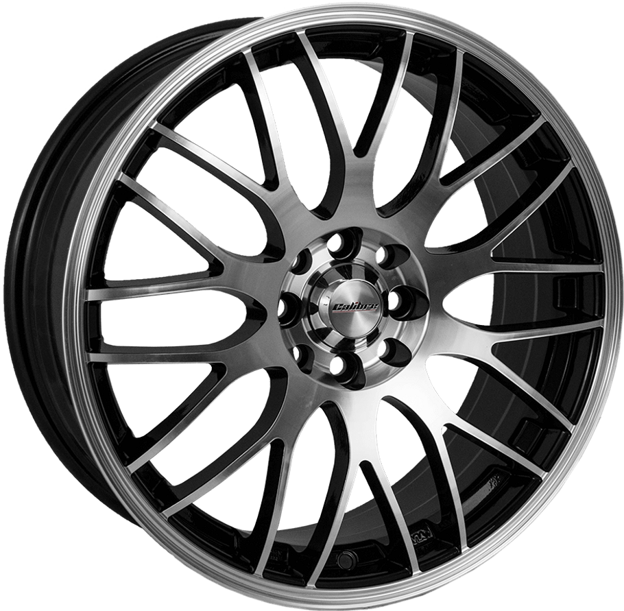 Calibre Motion 17x7 ET40 73.1mm 4x100 / 4x108 Black / Polished Face