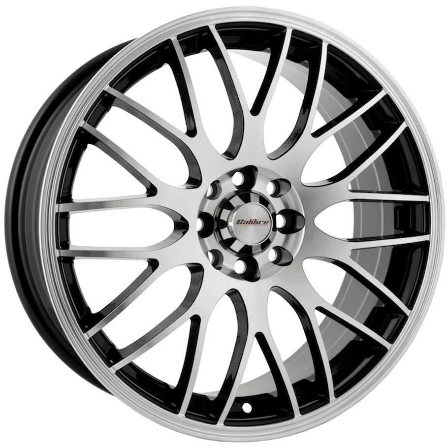 Calibre Motion 17x7 ET43 73.1mm 5x108 / 5x112 Black / Polished Face