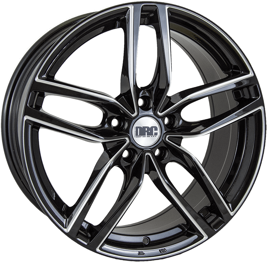 DRC DRS 17x7.5 ET45 73.1mm 5x112 Black / Polished