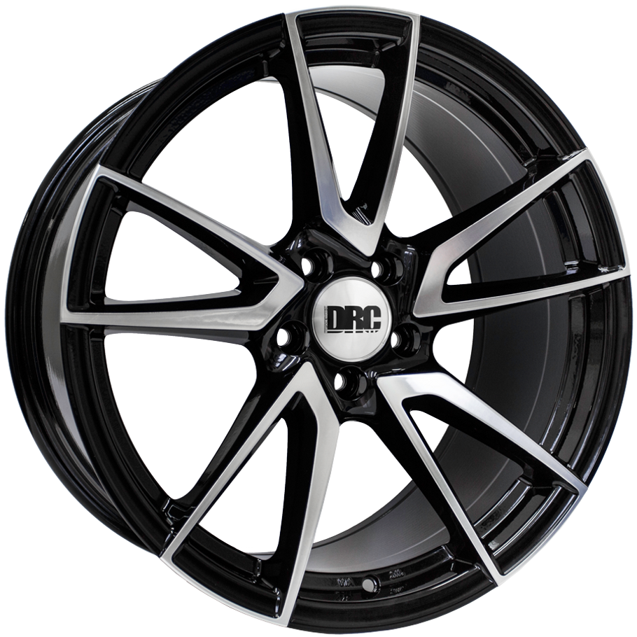 DRC DLA 19x8.5 ET45 73.1mm 5x112 Black / Polished Face