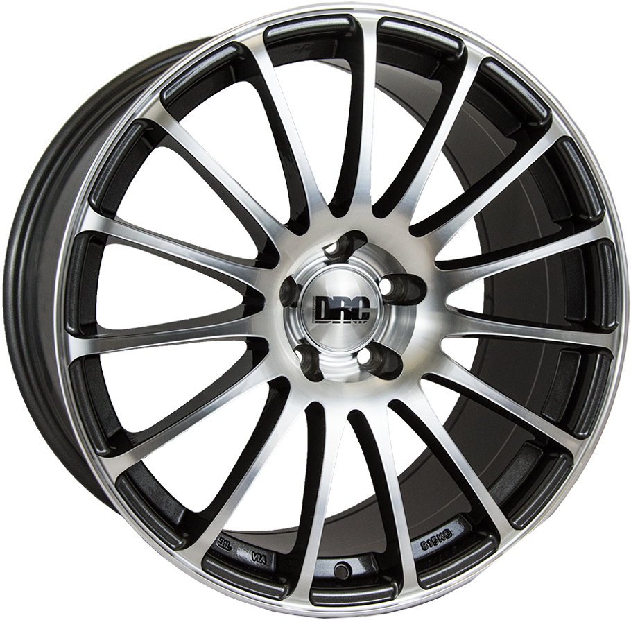 DRC Rapide 19x8.5 ET45 73.1mm 5x112 Gunmetal / Polished Lip