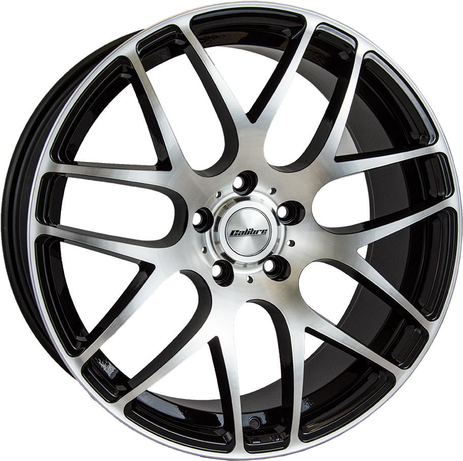 Calibre Exile-R 18x8 ET45 73.1mm 5x114.3 Black / Polished Face