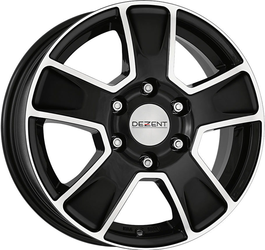 Dezent Van Dark 16x6.5 ET52 66.6mm 5x112 Black / Polished www.srbpower.com