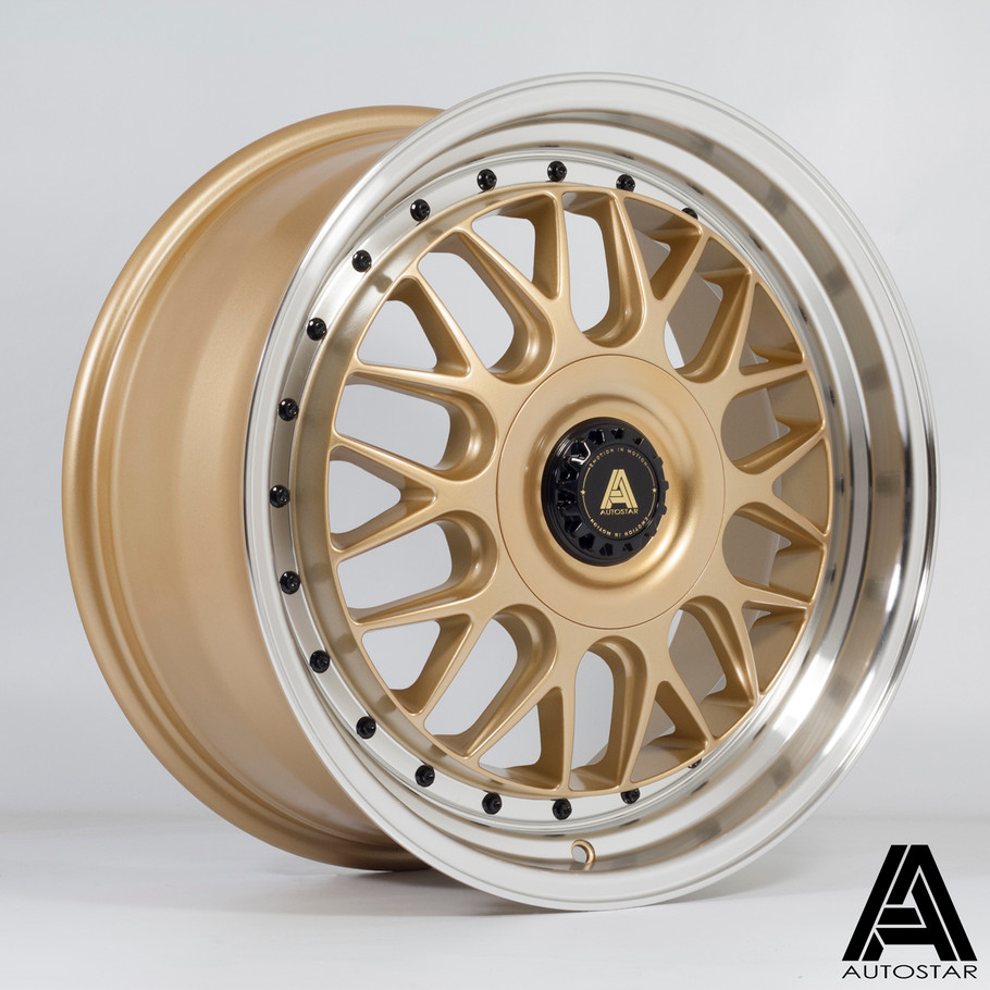 Autostar Monza 18x8.5 ET45 5x112/5x120 RLGold (weight loading:726kg) www.srbpower.com