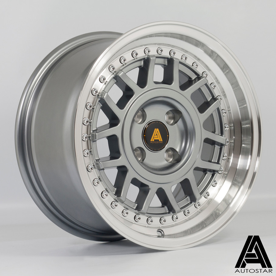 Autostar Storm 15x8 ET25 4x100 RLGunmetal (AS-STOR8015C1P25RLGM0671) www.srbpower.com