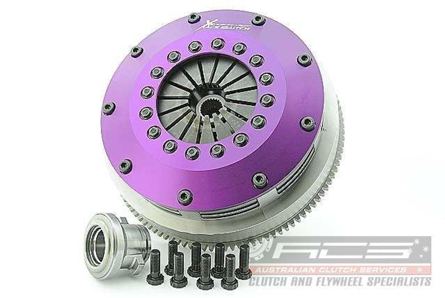 Xtreme 200mm Rigid Ceramic Twin Plate Clutch Kit Incl Flywheel Nissan Silvia,200SX (KNI20522-2E) www.srbpower.com