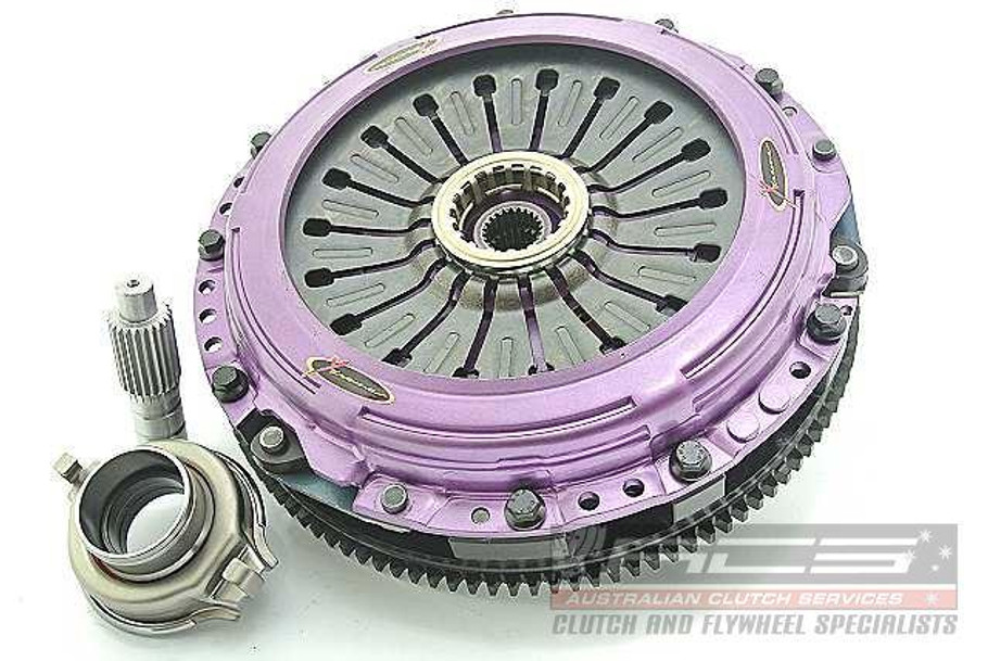 Xtreme 230mm Organic Twin Plate Clutch Kit Incl Flywheel Mitsubishi Lancer EVO (KMI23522-2G) www.srbpower.com