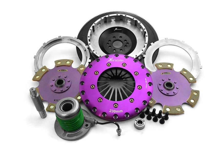 Xtreme 230mm Rigid Ceramic Twin Plate Clutch Kit Incl Flywheel & CSC Ford Mustang (KFD23655-2E) www.srbpower.com