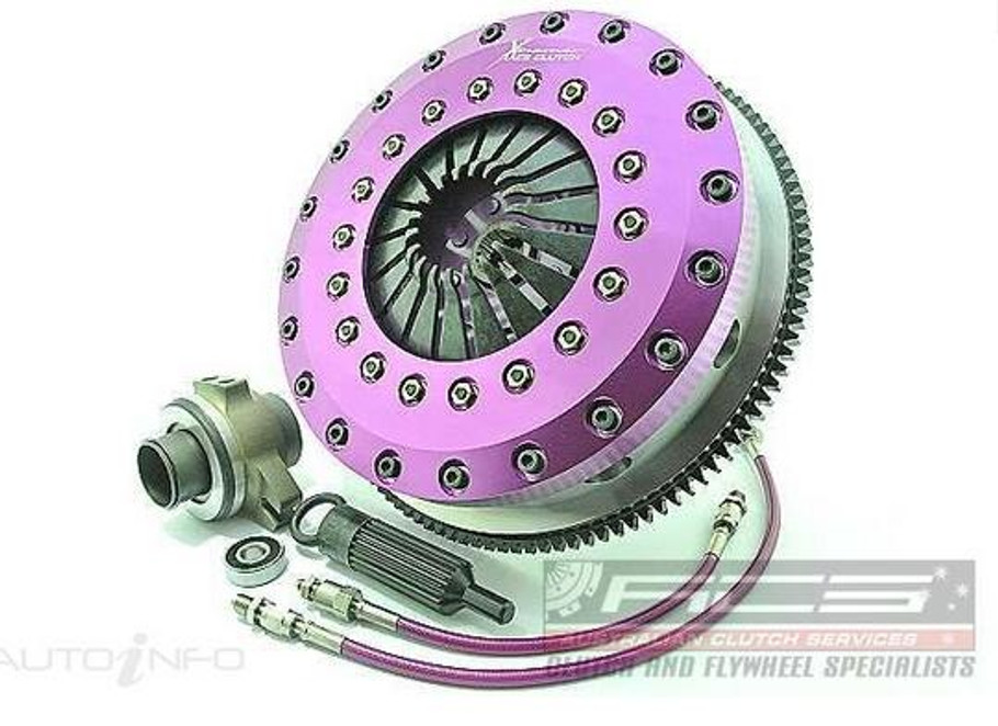 Xtreme 230mm Rigid Ceramic Twin Plate Clutch Kit Incl Flywheel & CSC Toyota Chaser (KTY23680-2E) www.srbpower.com