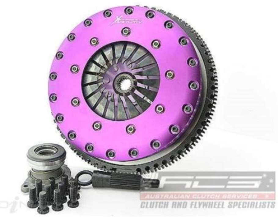 Xtreme 230mm Carbon Blade Twin Plate Clutch Kit Incl Flywheel & CSC Ford Focus (KFD23648-2P) www.srbpower.com