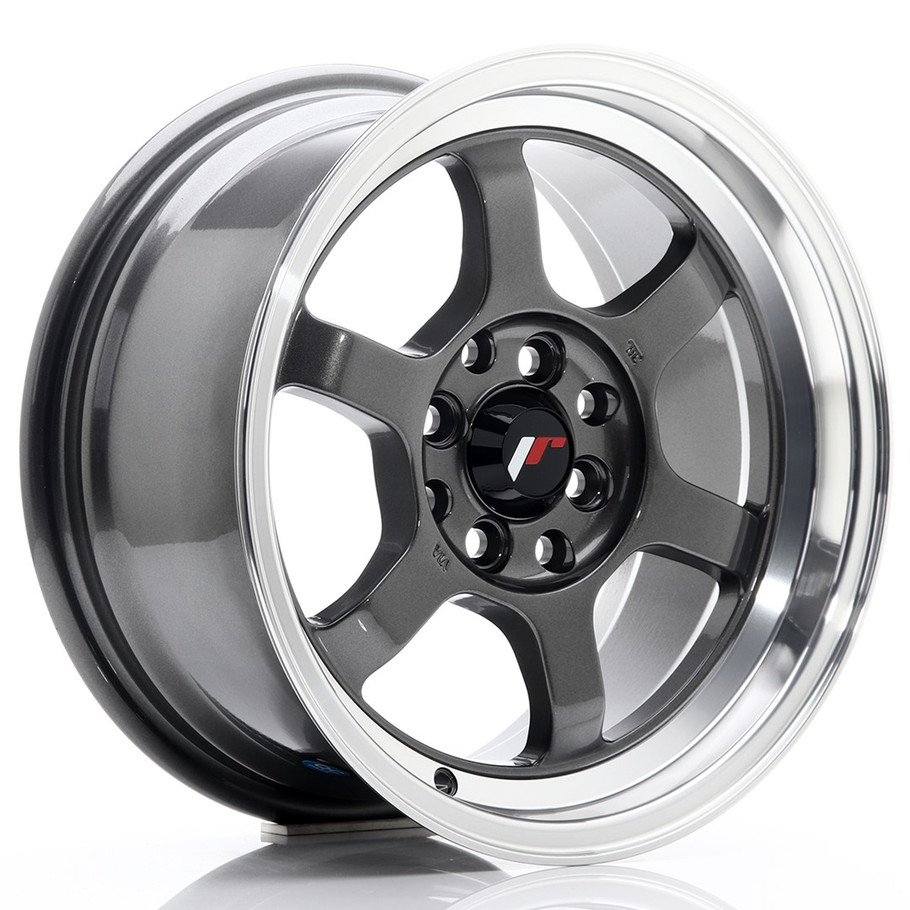 JR Wheels JR12 15x7.5 ET26 4x100/114 Gun Metal w/Machined Lip www.srbpower.com