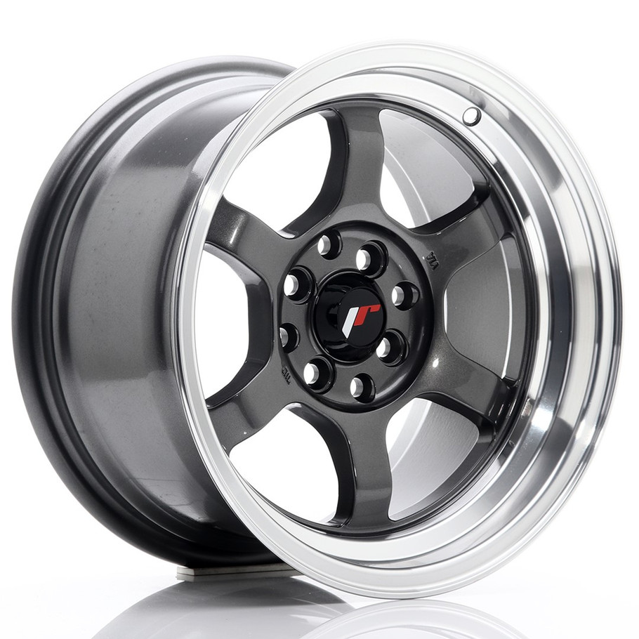 JR Wheels JR12 15x8.5 ET13 4x100/114 Gun Metal w/Machined Lip www.srbpower.com