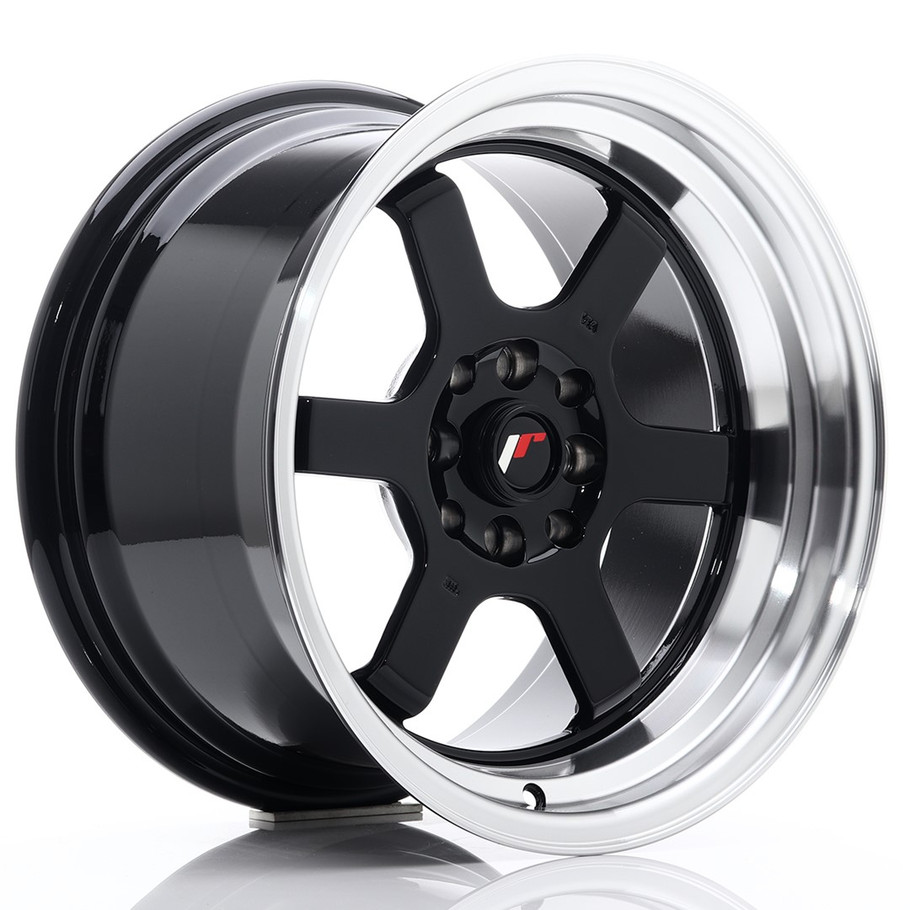 JR Wheels JR12 16x9 ET10 4x100/114 Gloss Black w/Machined Lip www.srbpower.com