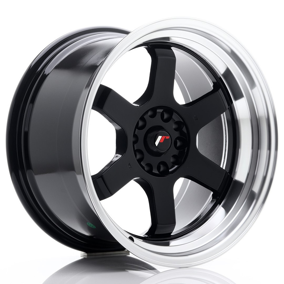 JR Wheels JR12 18x10 ET0 5x114/120 Gloss Black w/Machined Lip www.srbpower.com