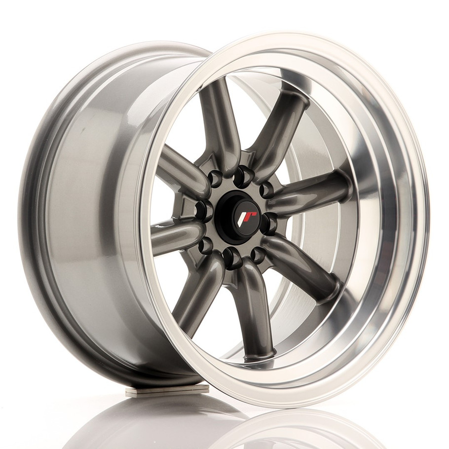 JR Wheels JR19 16x9 ET-15 4x100/114 Gun Metal w/Machined Lip www.srbpower.com