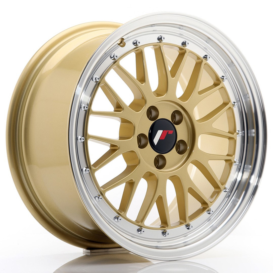 JR Wheels JR23 17x8 ET35 5x100 Gold w/Machined Lip www.srbpower.com