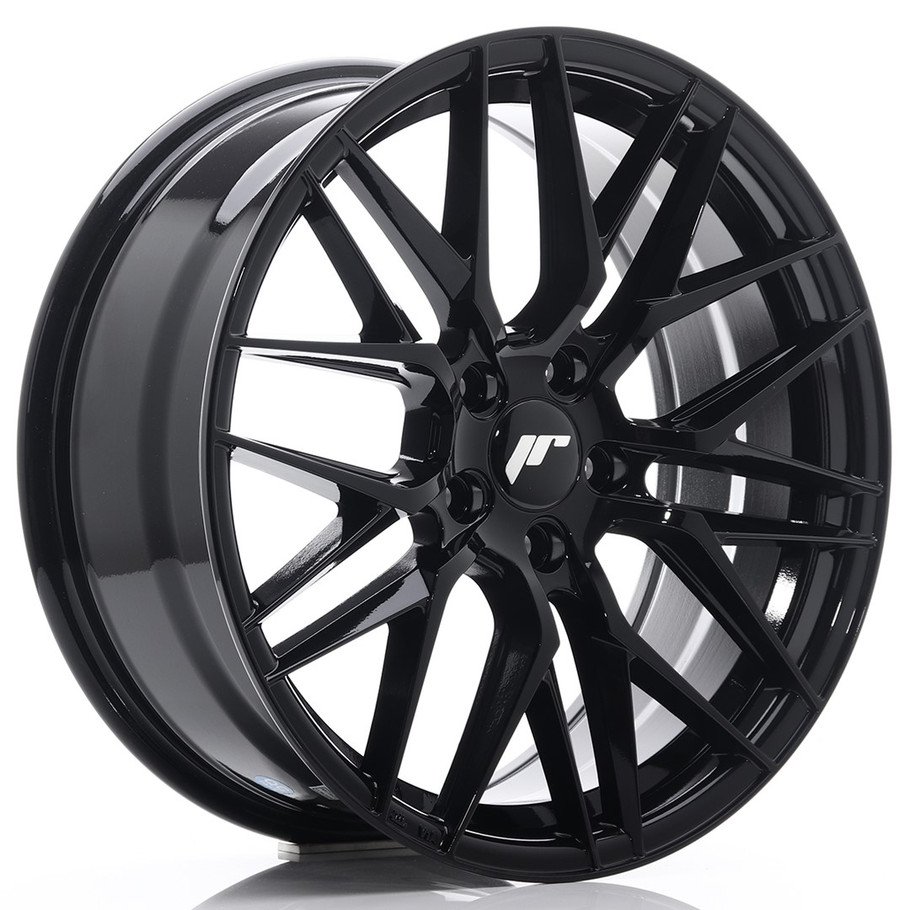 JR Wheels JR28 18x7.5 ET40 5x112 Gloss Black www.srbpower.com